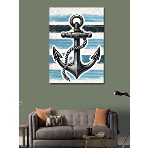 Kanvas Tablo Deniz Çapası Deseni 50x70 cm