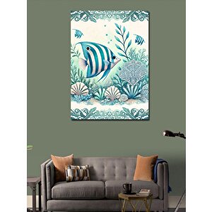 Kanvas Tablo Deniz Altı Mercan Balığı 100x140 cm