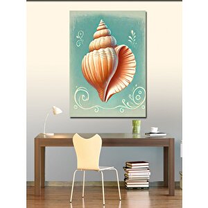 Kanvas Tablo Deniz Kabuğu Ve Soyut Tasarım 50x70 cm