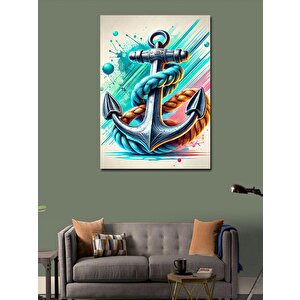Kanvas Tablo Deniz Çapası Motifi 100x140 cm