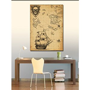 Kanvas Tablo Eski Deniz Haritası 50x70 cm