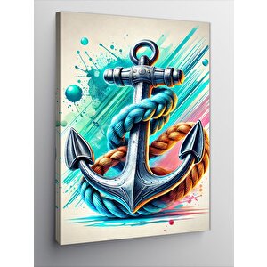 Kanvas Tablo Deniz Çapası Motifi 50x70 cm