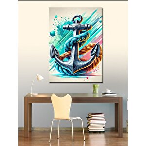 Kanvas Tablo Deniz Çapası Motifi 50x70 cm