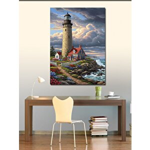 Kanvas Tablo Deniz Feneri Manzarası 100x140 cm