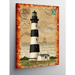 Kanvas Tablo Tarihi Deniz Feneri 100x140 cm
