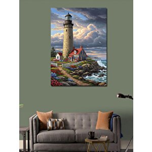 Kanvas Tablo Deniz Feneri Manzarası 50x70 cm