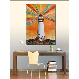 Kanvas Tablo Güneşli Deniz Feneri 100x140 cm