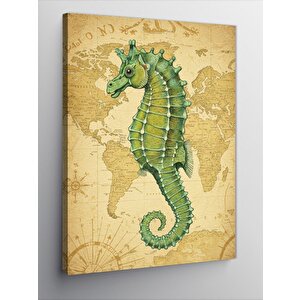 Kanvas Tablo Denizatları Ve Deniz Haritası 100x140 cm