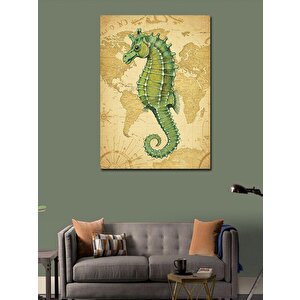 Kanvas Tablo Denizatları Ve Deniz Haritası 100x140 cm