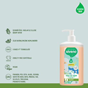 Siveno %100 Doğal Sıvı Kastil Sabun Zeytinyağlı Yoğun Nemlendirici Arındırıcı Bitkisel Vegan 1000 Ml X2 Adet