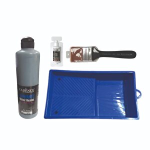 Cadence Ambiente 250 Ml Koyu Arduvaz Gri̇ Islak Zemi̇n Boya Seti̇