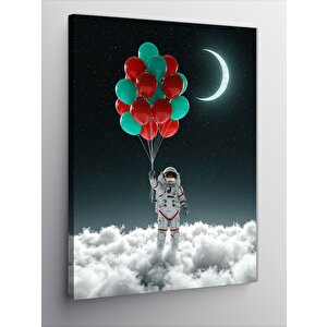 Kanvas Tablo Astronot Ve Balonlar 50x70 cm