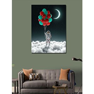 Kanvas Tablo Astronot Ve Balonlar 50x70 cm