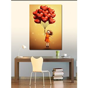 Kanvas Tablo Balonlarla Uçan Çocuk 50x70 cm