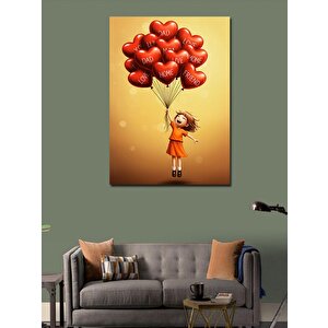 Kanvas Tablo Balonlarla Uçan Çocuk 50x70 cm