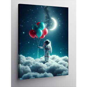 Kanvas Tablo Ay Ve Balonlu Çocuk 100x140 cm