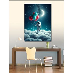 Kanvas Tablo Ay Ve Balonlu Çocuk 100x140 cm