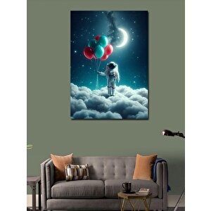 Kanvas Tablo Ay Ve Balonlu Çocuk 100x140 cm