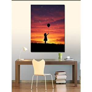 Kanvas Tablo Balonla Gün Batımı 50x70 cm