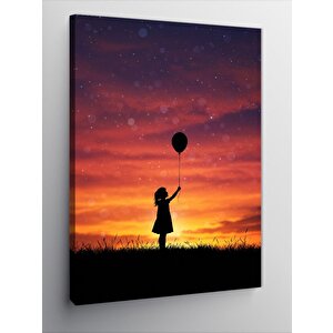 Kanvas Tablo Balonla Gün Batımı 70x100 cm