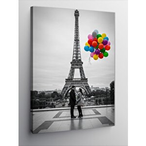 Kanvas Tablo Eyfel Kulesi Ve Balonlar 50x70 cm