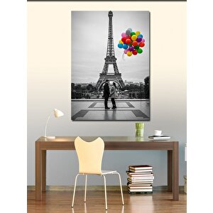 Kanvas Tablo Eyfel Kulesi Ve Balonlar 50x70 cm
