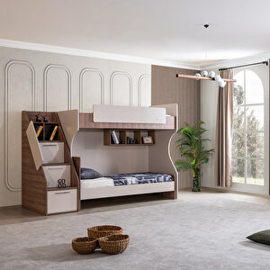 Ranza, Milano Genç Odası Takımı Çift Kişilik Modern Ranza + Üç Kapaklı Modern Dolap