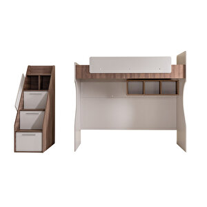 Ranza, Milano Genç Odası Takımı Çift Kişilik Çalışma Masalı Modern Ranza + Üç Kapaklı Modern Dolap
