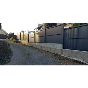 Euro Panel Tel Kaplama Düz Model Antrasit H: 2,03m * L: 2,5m