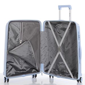 3lü Set Kırılmaz Silikon Seyahat Valizi Bavulu V305 Bebe Mavi