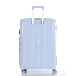 Mçs 3lü Set Kırılmaz Silikon Seyahat Valizi Bavulu V305 Bebe Mavi