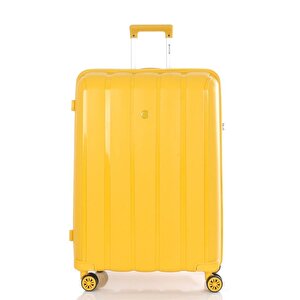 3lü Set Kırılmaz Silikon Seyahat Valizi Bavulu V305 Sarı