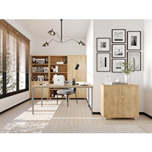 Çok Amaçlı Masa 180cm, Yemek Masası, Ofis Çalışma Masası, Bilgisayar Masası, Meşe Renk