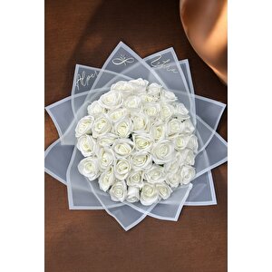 Fern Kız İsteme Çikolatası Ve İsteme Çiçeği Buket Set Gümüş