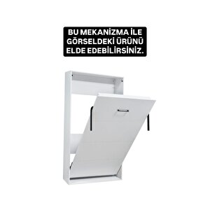 Modamob Akıllı Mobilya Tek Kişilik  Dikey Açılır Ahşap Kasa Duvar Yatağı Mekanizması (kendi̇ Duvar Yatağini Yap) 100x200 cm