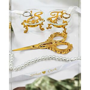 Lucevia Gold Cam Yüzük Yükselticisi Ve Söz Makası Seti