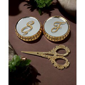 Sereno Gold Aynalı Yükselti Ve Söz Makası Seti Gold