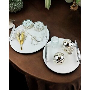 Adoration Polyester Söz Tepsisi Beyaz