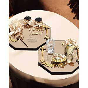 Affinity Sekizgen Gold Söz Nişan Tepsisi Gold