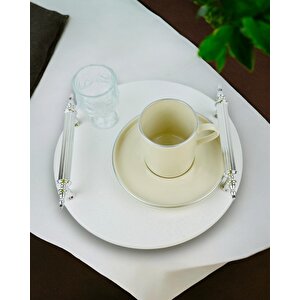 Adoration Polyester Söz Tepsisi Gümüş