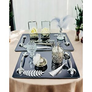 Elegance Nişan Tepsisi Ve Söz Nişan Tepsisi Gri