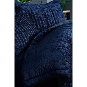 Elart Comfort Yeni Nesil Uykuseti - 3 Parça Velvet Lacivert (230x220cm)