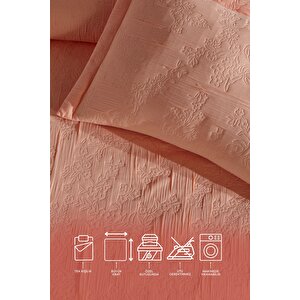 Elart Nice Yatak Örtüsü Tek Kişilik Somon