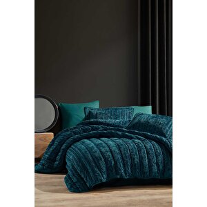 Elart Comfort Yeni Nesil Uykuseti - 3 Parça Velvet Zümrüt Yeşili (230x220cm)