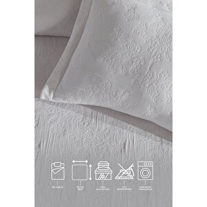 Elart Nice Yatak Örtüsü Tek Kişilik Ekru