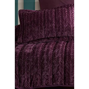 Elart Comfort Yeni Nesil Uykuseti - 3 Parça Velvet Mürdüm (230x220cm)