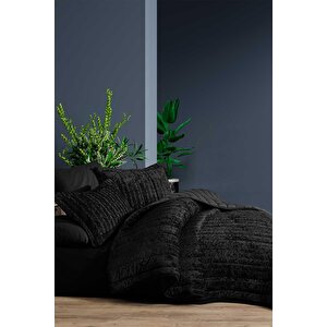 Elart Comfort Yeni Nesil Uykuseti - 3 Parça Velvet Antrasit (230x220cm)