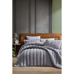 Elart Comfort Yeni Nesil Uykuseti - 6 Parça Velvet Gümüş (230x220cm)