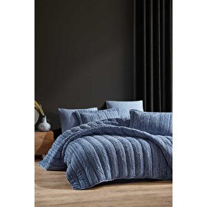 Elart Comfort Yeni Nesil Uykuseti - 6 Parça Velvet Mavi (230x220cm)