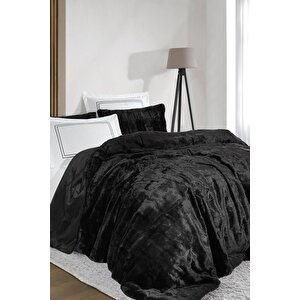 Elart Comfort Çeyiz Seti Lena Çift Kişilik 6 Parça Siyah